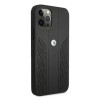 BMW BMHCP12MRSPPK Curve Perforate custodia rigida in pelle per Apple iPhone 12 / 12 Pro, nera