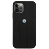 BMW BMHCP12LRSPPK Curve Perforate custodia rigida in pelle per Apple iPhone 12 Pro Max, nera