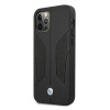 BMW BMHCP12MRSCSK Perforate Sides custodia rigida in pelle per Apple iPhone 12 / 12 Pro, nera