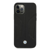 BMW BMHCP12MRSCSK Perforate Sides custodia rigida in pelle per Apple iPhone 12 / 12 Pro, nera