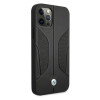 BMW BMHCP12MRSCSK Perforate Sides custodia rigida in pelle per Apple iPhone 12 / 12 Pro, nera