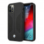 BMW BMHCP12LRSCSK Perforate Sides custodia rigida in pelle per Apple iPhone 12 Pro Max, nera