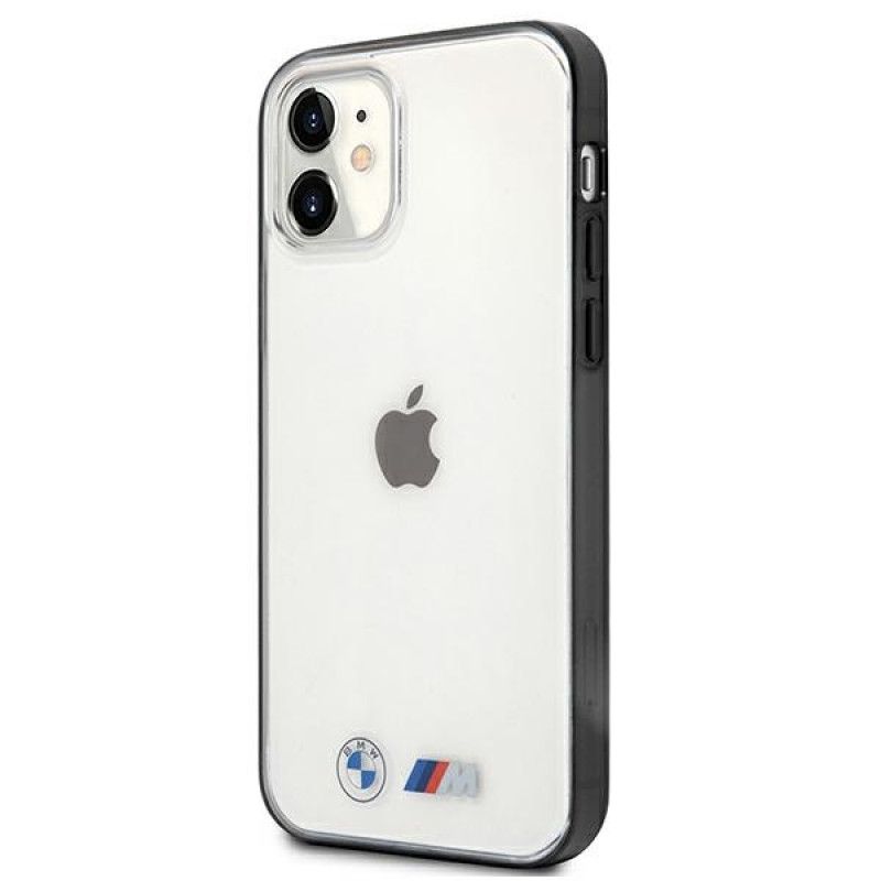 Custodia rigida BMW BMHCP12SMBTOK Sandblast per Apple iPhone 12 mini, trasparente
