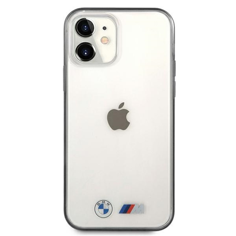 Custodia rigida BMW BMHCP12SMBTOK Sandblast per Apple iPhone 12 mini, trasparente
