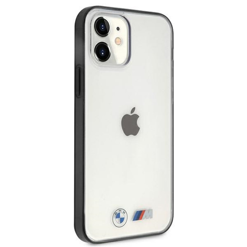 Custodia rigida BMW BMHCP12SMBTOK Sandblast per Apple iPhone 12 mini, trasparente