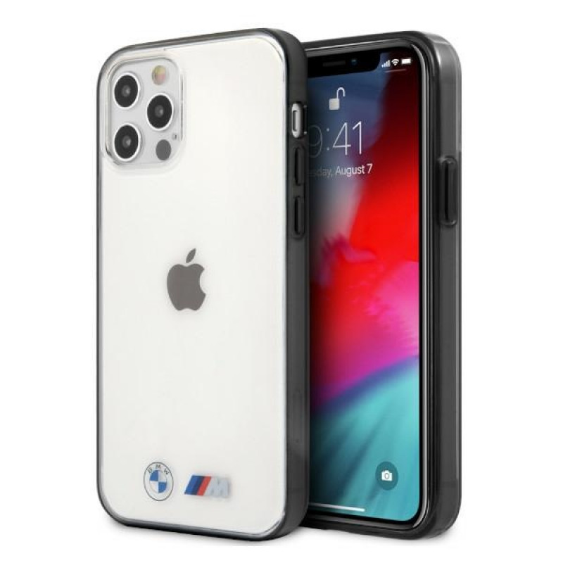 Custodia rigida BMW BMHCP12LMBTOK Sandblast per Apple iPhone 12 Pro Max, trasparente