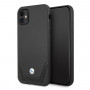 Custodia rigida BMW BMHCN61RSWPK Leather Perforate per Apple iPhone 11, nera