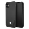 Custodia rigida BMW BMHCN61RSWPK Leather Perforate per Apple iPhone 11, nera