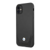 Custodia rigida BMW BMHCN61RSWPK Leather Perforate per Apple iPhone 11, nera