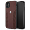 Custodia rigida BMW BMHCN61RSPPR Leather Curve Perforate per Apple iPhone 11, rossa