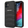 Custodia rigida Mercedes-AMG AMHCP12SGSEBK Leather Debossed Lines per Apple iPhone 12 mini, nera