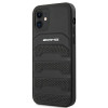Custodia rigida Mercedes-AMG AMHCP12SGSEBK Leather Debossed Lines per Apple iPhone 12 mini, nera