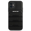 Custodia rigida Mercedes-AMG AMHCP12SGSEBK Leather Debossed Lines per Apple iPhone 12 mini, nera