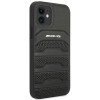 Custodia rigida Mercedes-AMG AMHCP12SGSEBK Leather Debossed Lines per Apple iPhone 12 mini, nera