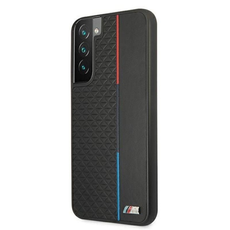 BMW BMHCS22MTRTBK cover rigida per Samsung Galaxy S22+, M Collection Triangles, nera