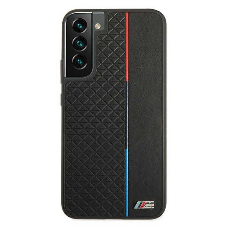 BMW BMHCS22MTRTBK cover rigida per Samsung Galaxy S22+, M Collection Triangles, nera