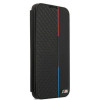 BMW BMBKS22MTRTBK custodia a libro per Samsung Galaxy S22+, M Collection Triangles, nera