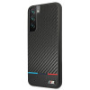 BMW BMHCS22MPUCARTCBK cover rigida per Samsung Galaxy S22+, M Collection Triangles, nera