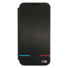 BMW BMBKS22MPUCARTCBK custodia a libro per Samsung Galaxy S22+, M Collection Triangles, nera