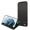 BMW BMBKS22MPUCARTCBK custodia a libro per Samsung Galaxy S22+, M Collection Triangles, nera