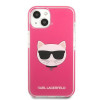 Karl Lagerfeld KLHCP13STPECPI cover rigida per Apple iPhone 13 mini 5,4″, Choupette Head, fucsia