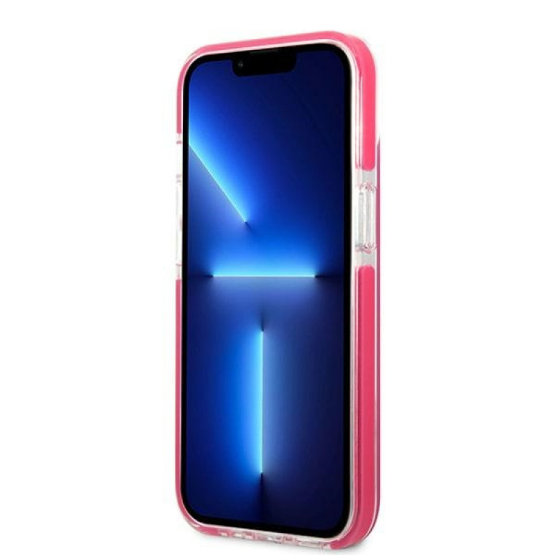 Karl Lagerfeld KLHCP13STPECPI cover rigida per Apple iPhone 13 mini 5,4″, Choupette Head, fucsia