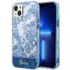 Guess GUHCP14MHGPLHB cover rigida per Apple iPhone 14 Plus / 15 Plus, Porcelain Collection, blu