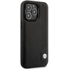 BMW BMHCP14L22RBDK Leather Blue Dots custodia rigida per iPhone 14 Pro 6,1", nera