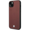 BMW BMHCP14S22RFGR Leather Diamond Pattern custodia rigida per iPhone 14 6,1", bordeaux