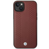 BMW BMHCP14S22RFGR Leather Diamond Pattern custodia rigida per iPhone 14 6,1", bordeaux
