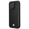 BMW BMHCP14L22RFGK Leather Diamond Pattern custodia rigida per iPhone 14 Pro 6,1", nera