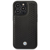 BMW BMHCP14L22RFGK Leather Diamond Pattern custodia rigida per iPhone 14 Pro 6,1", nera