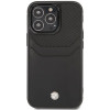 BMW BMHCP14L22RSEPK custodia per iPhone 14 Pro, nera, Leather Card Slot