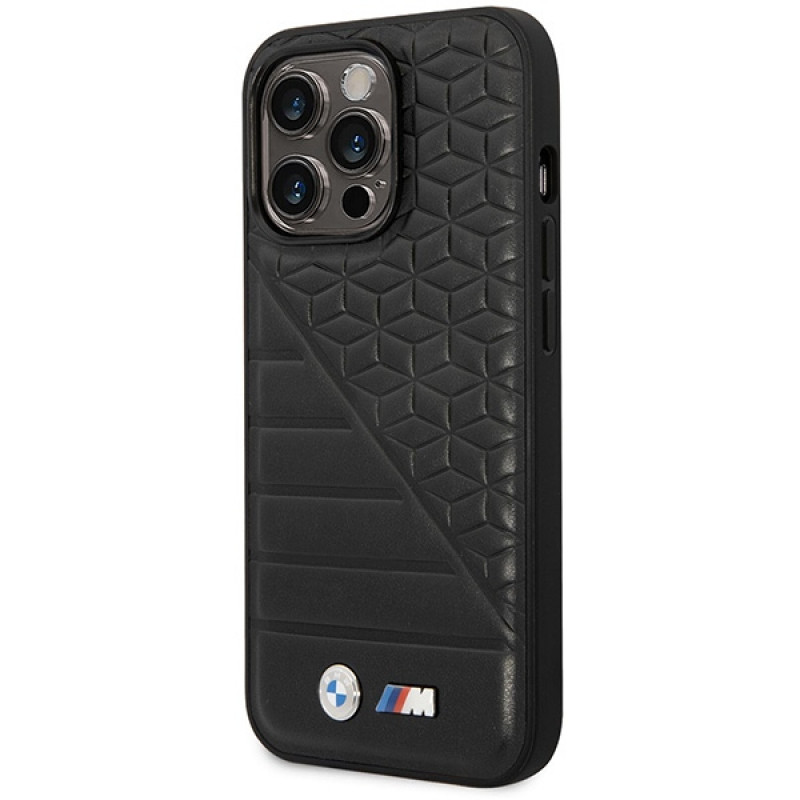 BMW BMHCP14L22PMGK custodia per iPhone 14 Pro, nera, Bi Pattern