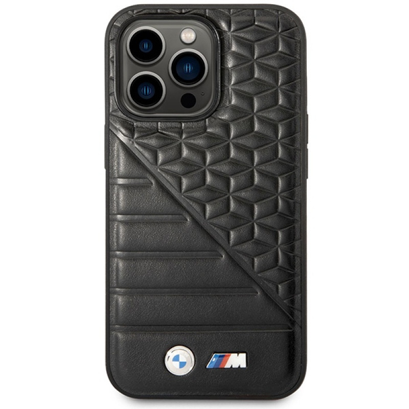BMW BMHCP14L22PMGK custodia per iPhone 14 Pro, nera, Bi Pattern