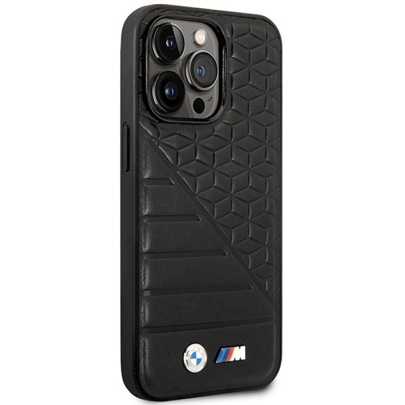 BMW BMHCP14L22PMGK custodia per iPhone 14 Pro, nera, Bi Pattern