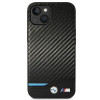 BMW BMHCP14M22NBCK custodia per iPhone 14 Plus, nera, Leather Carbon