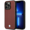 BMW BMHMP14X22RFGR Leather Diamond Pattern MagSafe custodia per Apple iPhone 14 Pro Max 6,7″, bordeaux