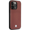 BMW BMHMP14X22RFGR Leather Diamond Pattern MagSafe custodia per Apple iPhone 14 Pro Max 6,7″, bordeaux