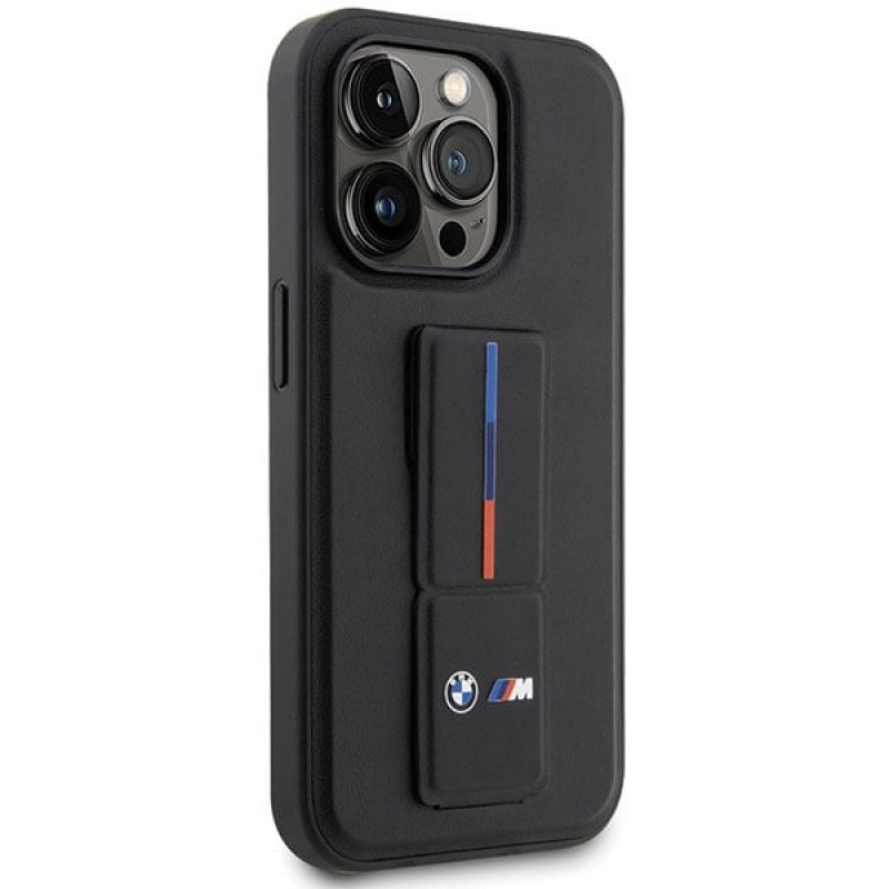 BMW BMHCP14L22GSLK Grip Stand Hot Stamp custodia rigida per Apple iPhone 14 Pro, nera