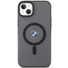 BMW BMHMP14MDSLK Signature MagSafe custodia rigida per Apple iPhone 14 Plus / 15 Plus, nera