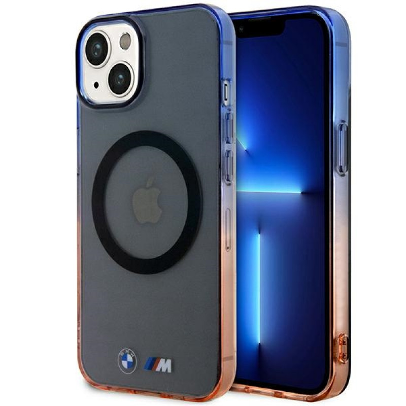BMW BMHMP14MHTGE Gradient Bumper MagSafe custodia rigida per Apple iPhone 14 Plus / 15 Plus, grigia