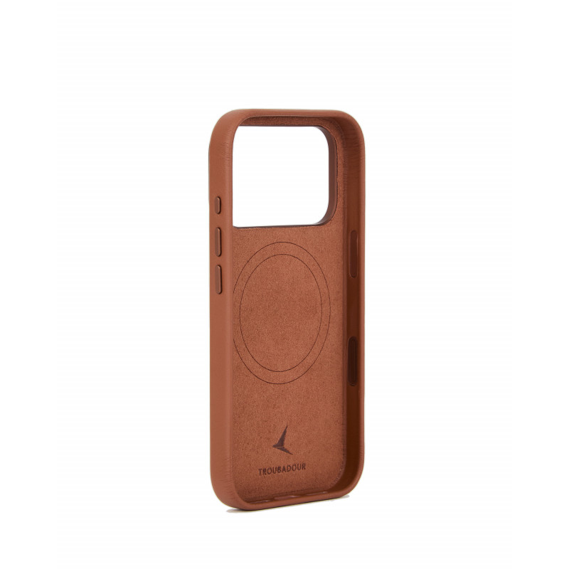 Mujjo Troubadour custodia in pelle per Apple iPhone 18 Pro / 17 Pro, MagSafe, marrone chiaro