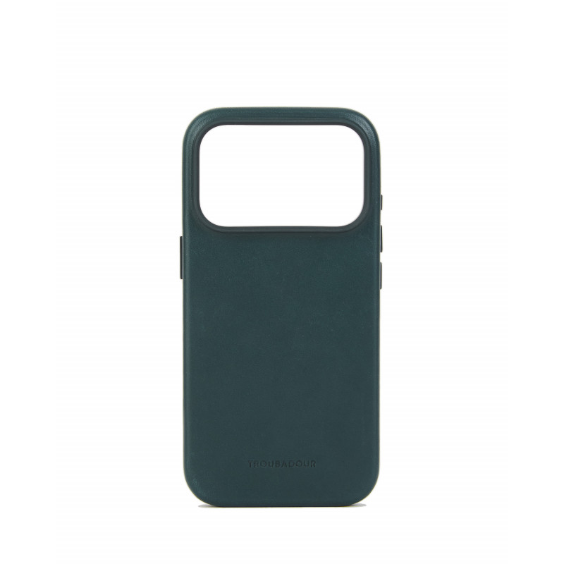 Mujjo Troubadour custodia in pelle per Apple iPhone 18 Pro / 17 Pro, MagSafe, verde ossidiana