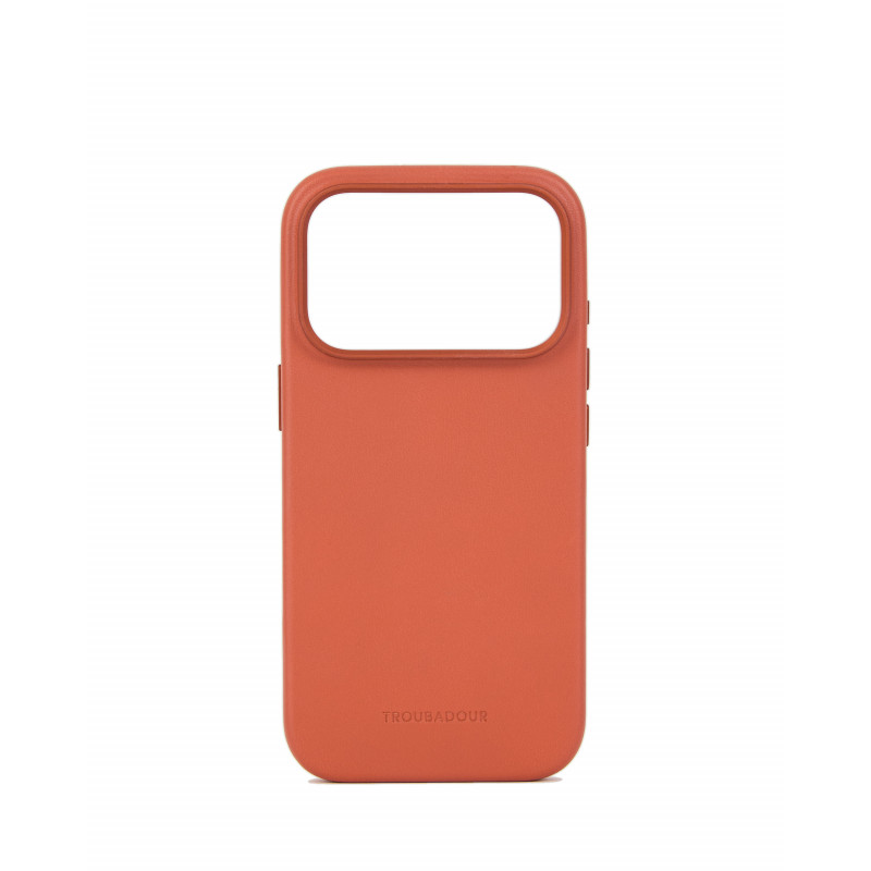Mujjo Troubadour custodia in pelle per Apple iPhone 18 Pro / 17 Pro, MagSafe, terracotta