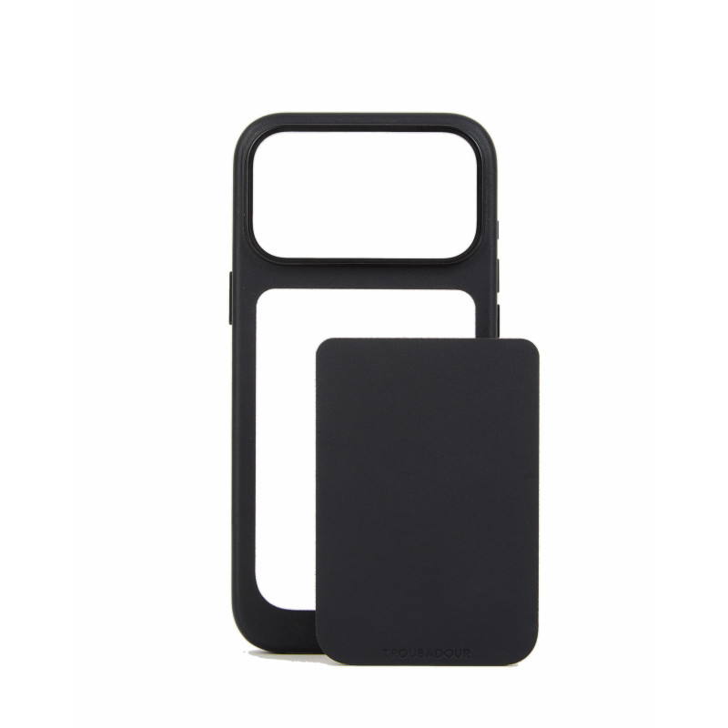 Mujjo Troubadour Modular Leather Case custodia in pelle per Apple iPhone 18 Pro Max / 17 Pro Max, MagSafe, nera