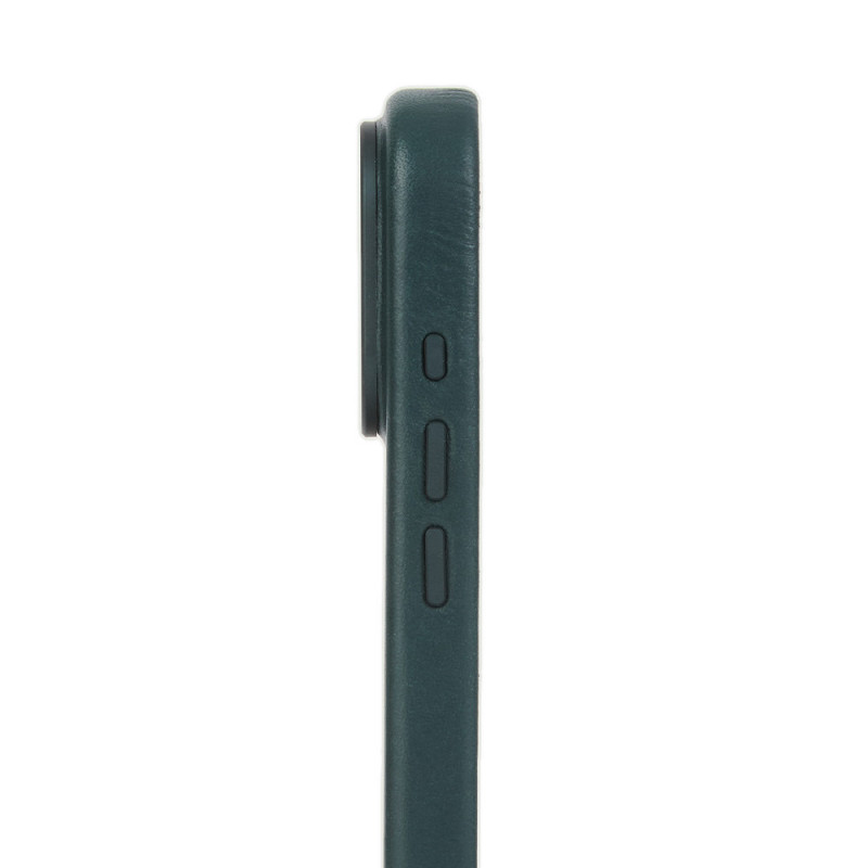 Mujjo Troubadour Modular Leather Case custodia in pelle per Apple iPhone 18 Pro Max / 17 Pro Max, MagSafe, verde ossidiana
