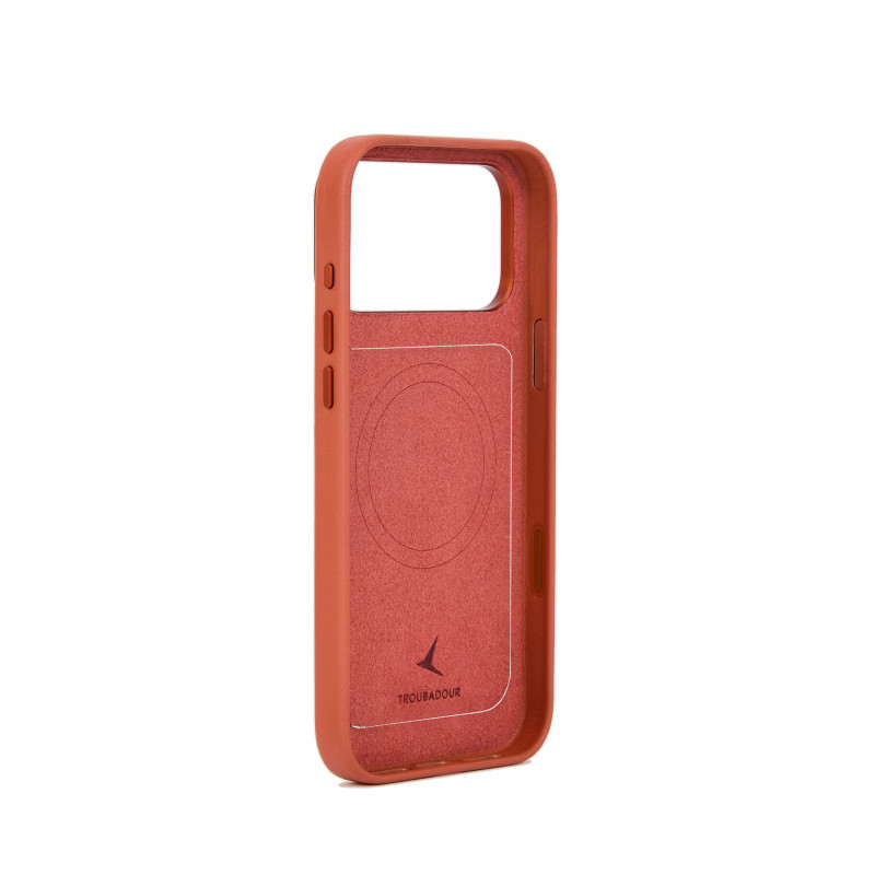 Mujjo Troubadour Modular Leather Case custodia in pelle per Apple iPhone 18 Pro Max / 17 Pro Max, MagSafe, terracotta
