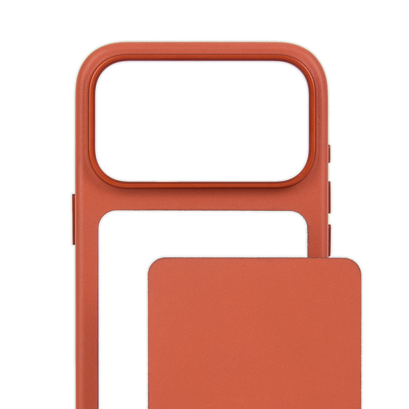 Mujjo Troubadour Modular Leather Case custodia in pelle per Apple iPhone 18 Pro Max / 17 Pro Max, MagSafe, terracotta