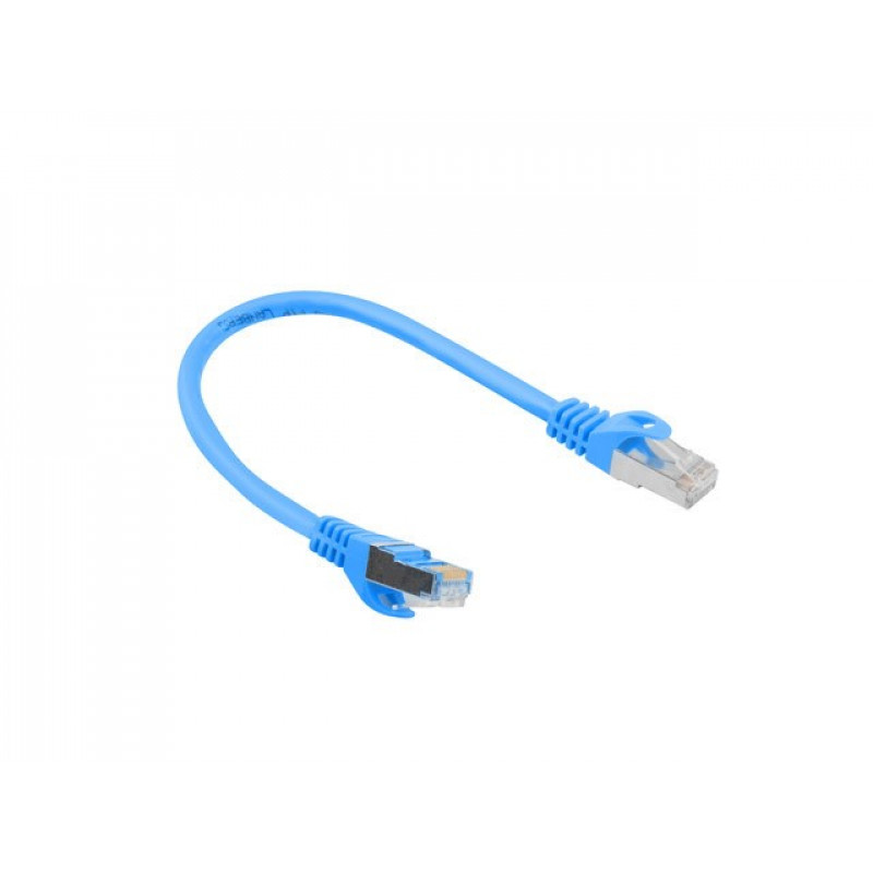 Lanberg PCF6-10CC-0025-B cavo di rete Cat6 F/UTP, 0,25 m, blu